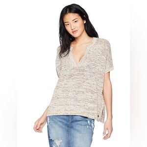 Roxy Women's Tombstone Memory Poncho- Short Sleeve Sweater Size Small